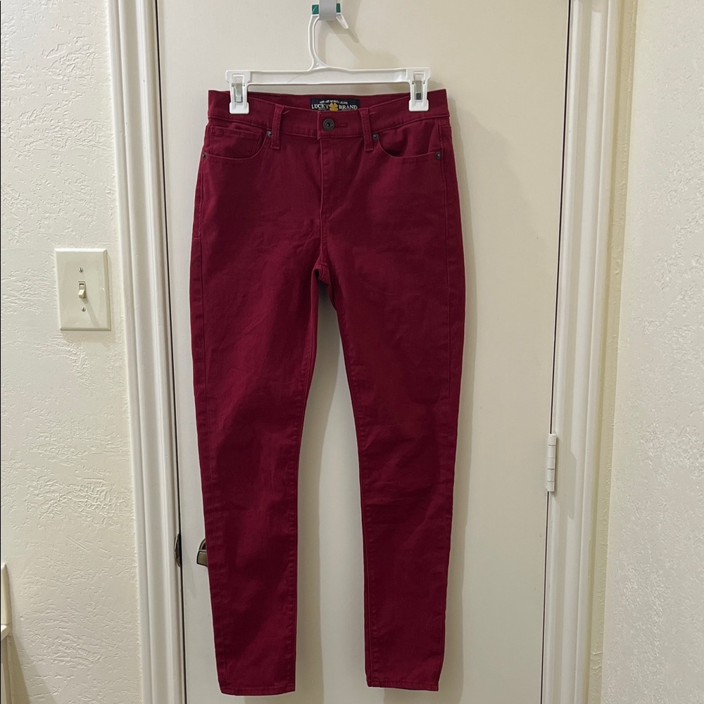 Lucky Brand Burgundy Slim Fit Jeans